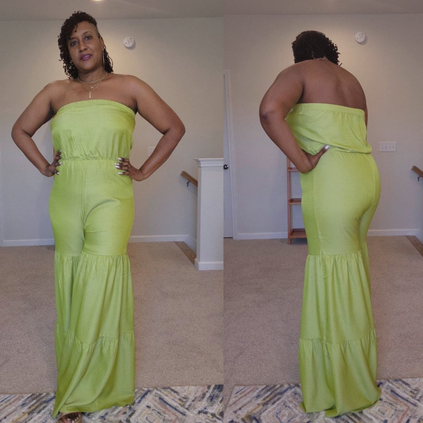 Wide Leg Ruffle Jumpsuit (Reg & Plus Sizes) - What A Diva Wears