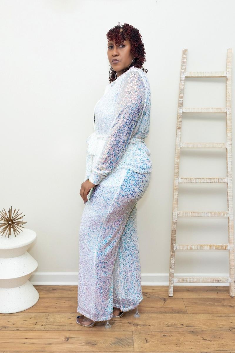 (Plus Size) Shimmer & Slay Sequin Set