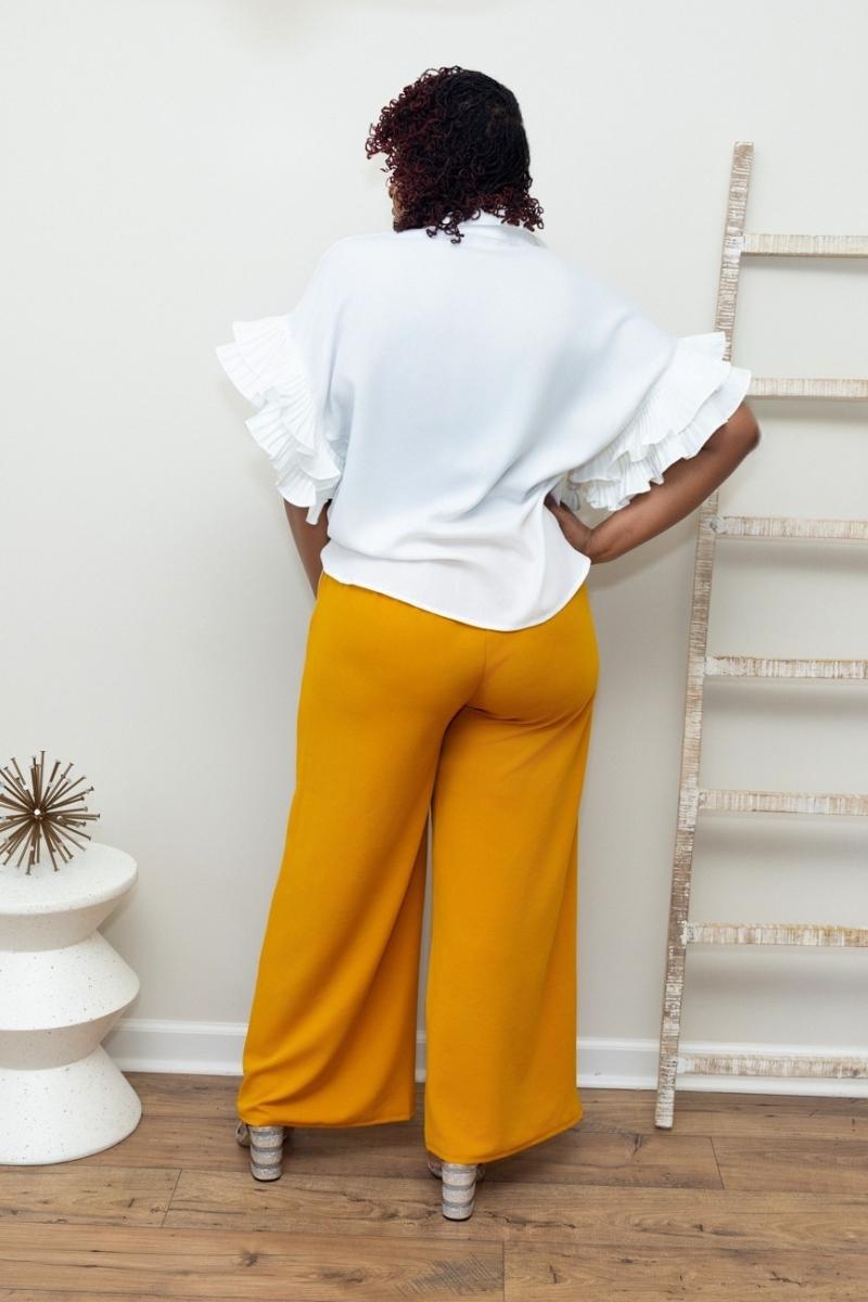 (Plus Size) Sport Luxe Wide-Leg Pants