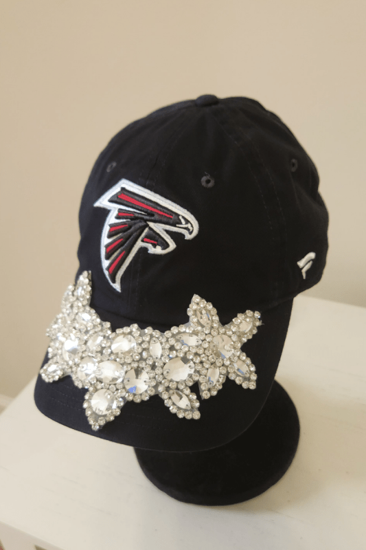 Blinged Out Falcons Hat - What A Diva Wears Boutique