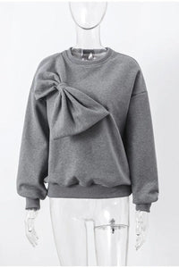 Bow Crewneck Sweatshirt - What A Diva Wears