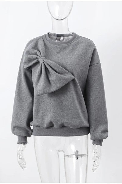 Bow Crewneck Sweatshirt - What A Diva Wears