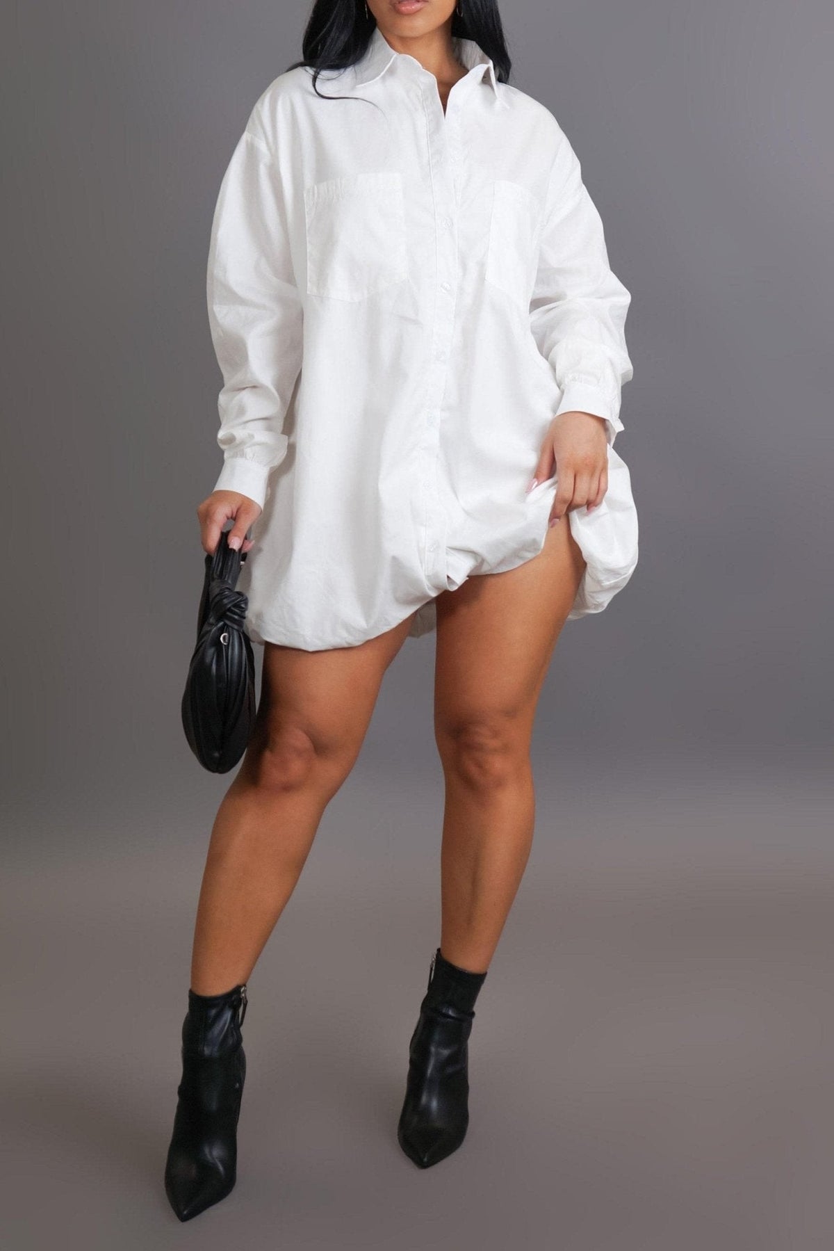 Button me up Mini Dress - What A Diva Wears