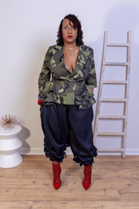 Camouflage Chic Peplum Blazer (Reg & Plus Sizes) - What A Diva Wears Boutique