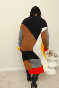 Colorblock Sweater Dress (One Size) - What A Diva Wears Boutique