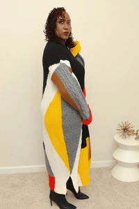 Colorblock Sweater Dress (One Size) - What A Diva Wears Boutique