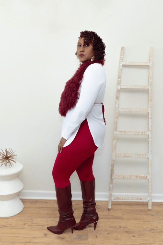 Crimson Heat Fur Set - What A Diva Wears Boutique