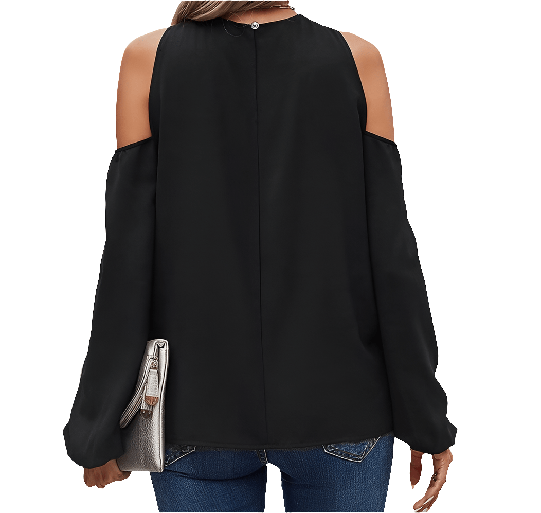 Cross Open Shoulder Blouse - What A Diva Wears