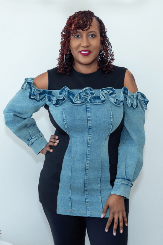 Denim and Roses Shirt/Dress (OS) - What A Diva Wears Boutique