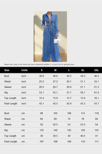 Denim Wide Leg Set (Reg & Plus sizes) - What A Diva Wears