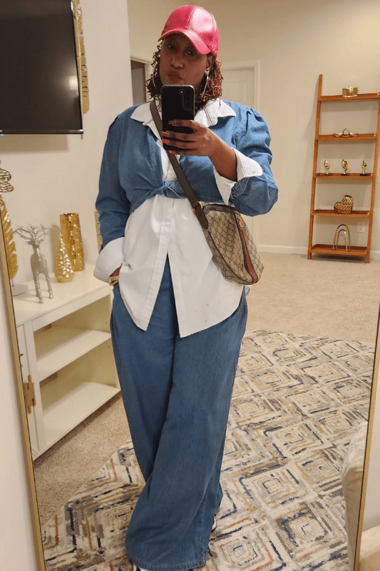 Denim Wide Leg Set (XXL only) - What A Diva Wears Boutique