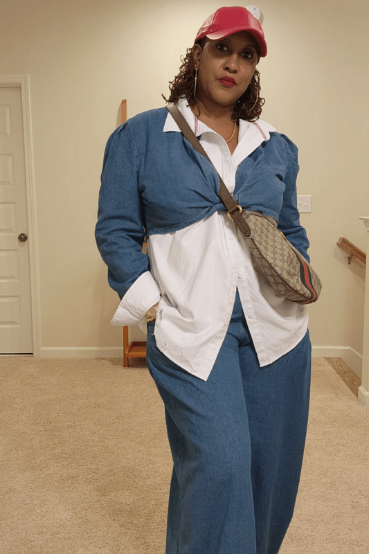 Denim Wide Leg Set (XXL only) - What A Diva Wears Boutique