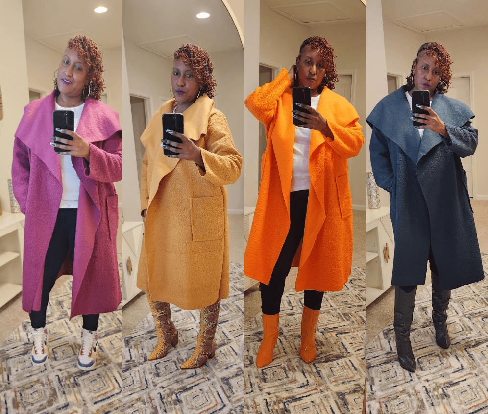 Draped Waterfall Coat (One Size) - What A Diva Wears