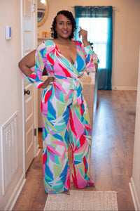 Floral Chiffon Jumpsuit - What A Diva Wears Boutique
