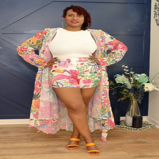 Floral Escape Set (Reg & Plus size) - What A Diva Wears Boutique