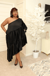 Goddess Asymmetrical Dress (Reg & Plus sizes) - What A Diva Wears Boutique