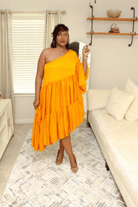 Goddess Asymmetrical Dress (Reg & Plus sizes) - What A Diva Wears Boutique