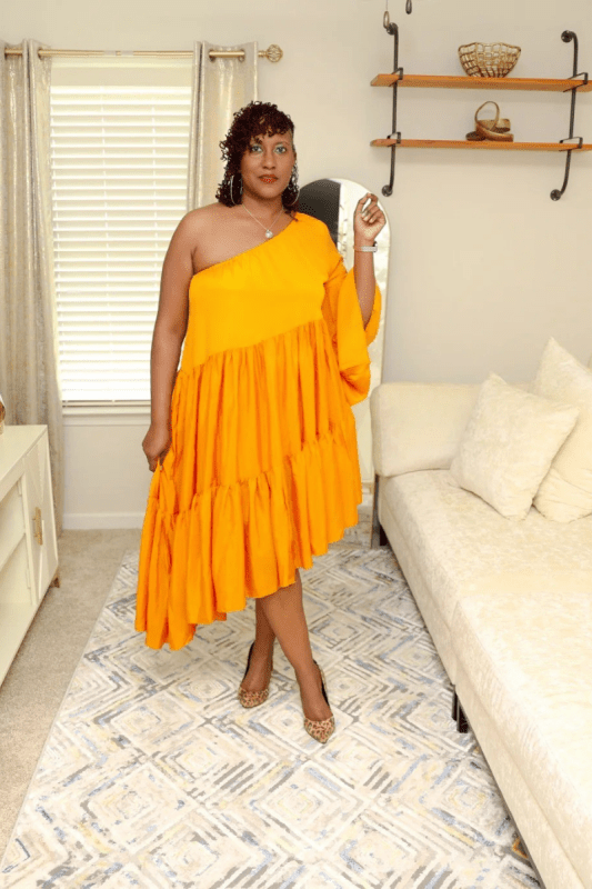 Goddess Asymmetrical Dress (Reg & Plus sizes) - What A Diva Wears Boutique