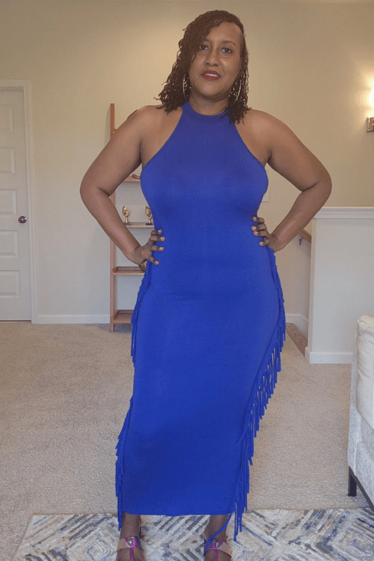 Halter Neck Fringe Dress - What A Diva Wears Boutique