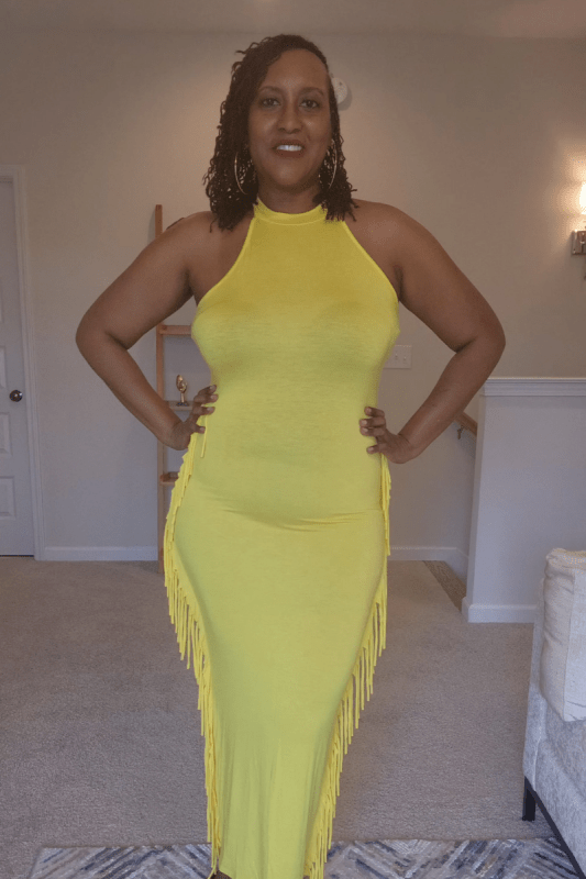 Halter Neck Fringe Dress - What A Diva Wears Boutique