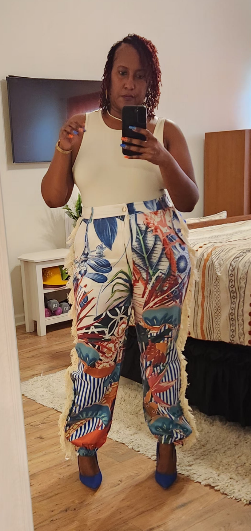 Just A Girl Tropical Pants (Reg & Plus sizes) - What A Diva Wears