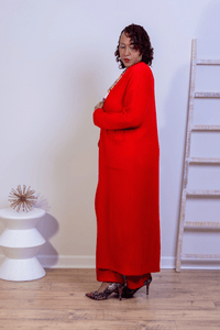 Lady in Red Cozy Set (Reg & Plus Sizes) - What A Diva Wears Boutique