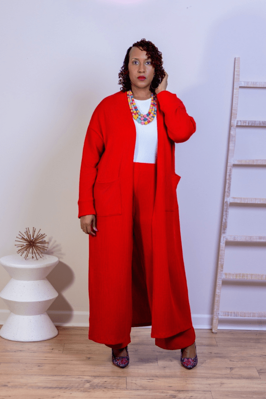 Lady in Red Cozy Set (Reg & Plus Sizes) - What A Diva Wears Boutique
