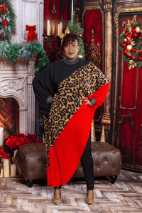 Leopard Luxe Asymmetrical Top (One Size) - What A Diva Wears Boutique