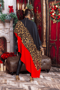 Leopard Luxe Asymmetrical Top (One Size) - What A Diva Wears Boutique