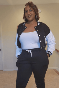 Letterman Jacket Jogger Set - What A Diva Wears Boutique