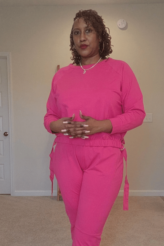 Plus Size Fushia Lounge Set - What A Diva Wears Boutique