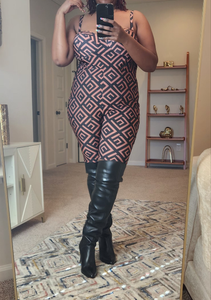 Plus Size GEO Printed 2 - piece set - What A Diva Wears