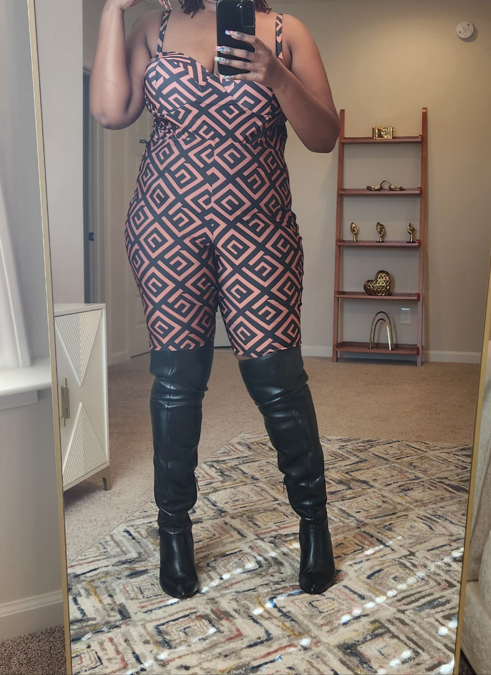 Plus Size GEO Printed 2 - piece set - What A Diva Wears