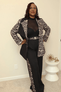 Plus size Leopard Business Suit/Set - What A Diva Wears Boutique