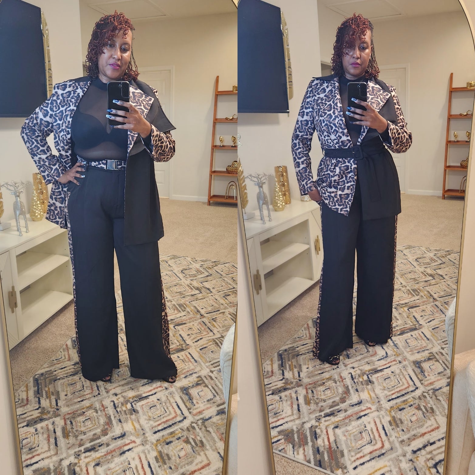 Plus size Leopard Business Suit/Set - What A Diva Wears