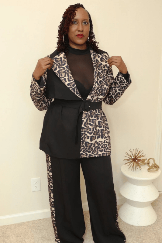 Plus size Leopard Business Suit/Set - What A Diva Wears Boutique