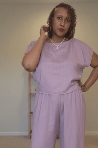 Plus Size Linen Hours Wide Leg pants set - What A Diva Wears Boutique
