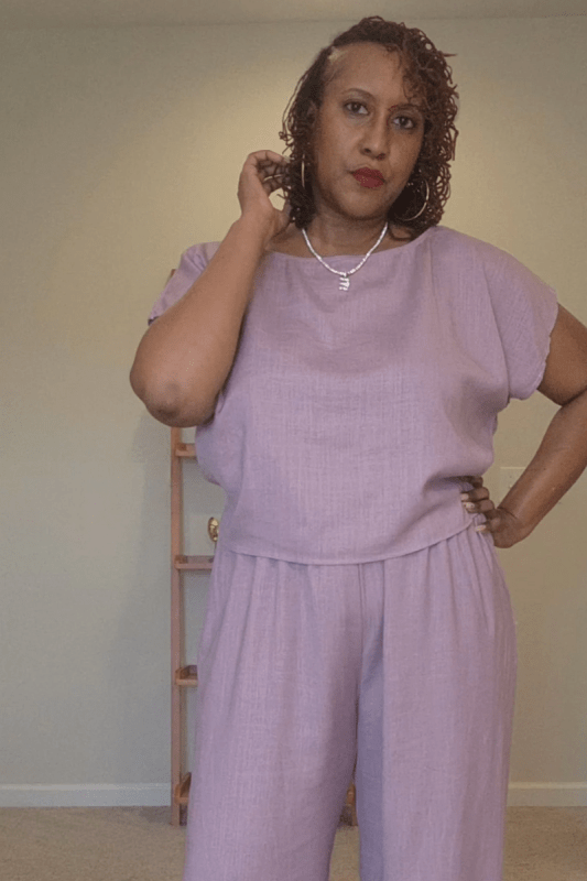 Plus Size Linen Hours Wide Leg pants set - What A Diva Wears Boutique