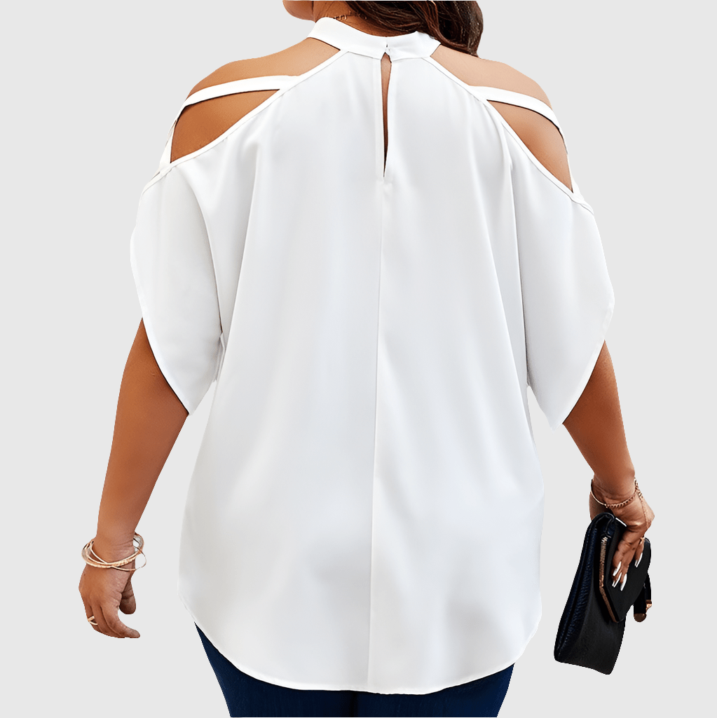 Plus Size open shoulder Blouse - What A Diva Wears