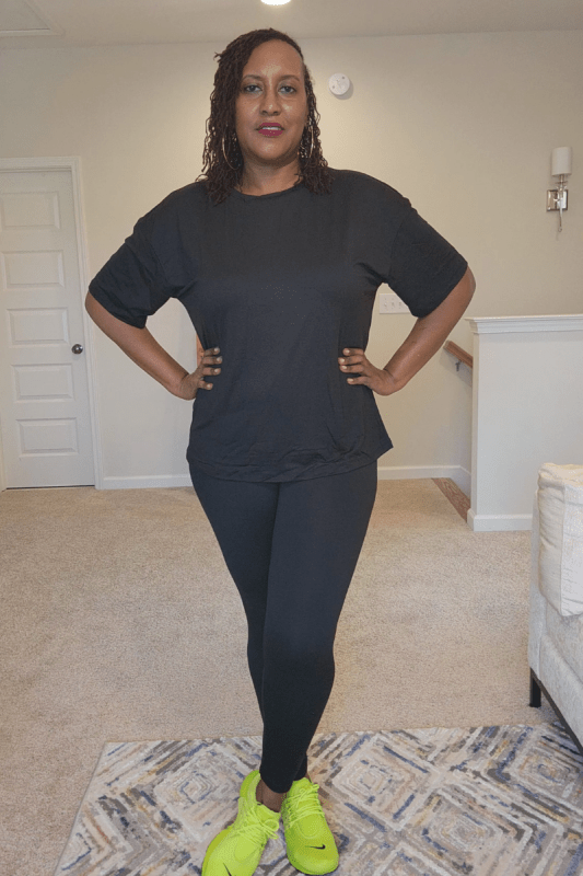 Plus Size Round Neck Leggings set - What A Diva Wears Boutique