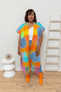 Rainbow Pop Poncho (One Size) - What A Diva Wears Boutique