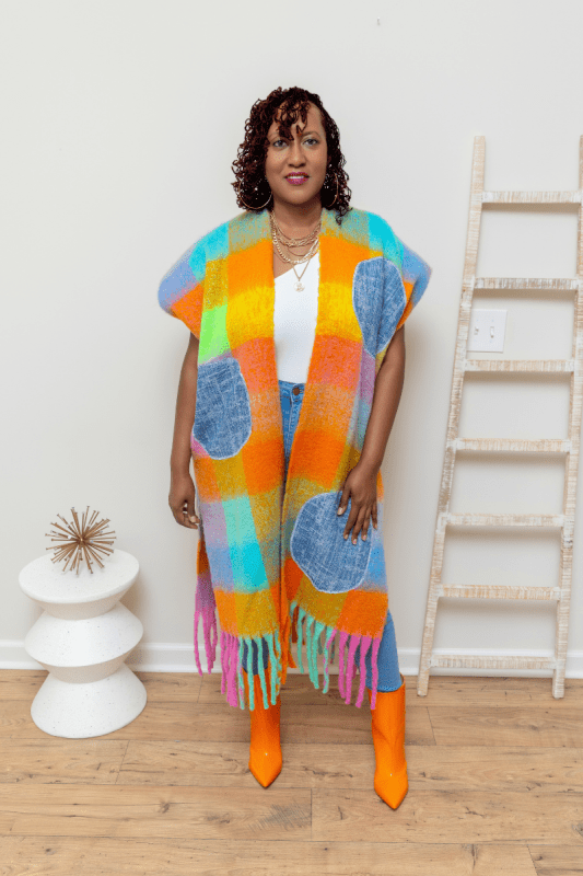 Rainbow Pop Poncho (One Size) - What A Diva Wears Boutique