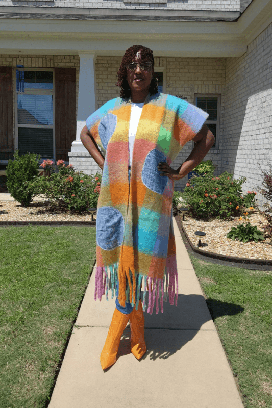 Rainbow Pop Poncho (One Size) - What A Diva Wears Boutique