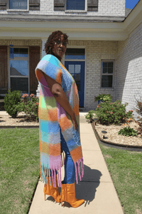 Rainbow Pop Poncho (One Size) - What A Diva Wears Boutique