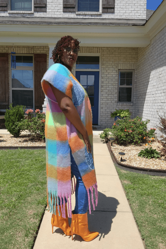 Rainbow Pop Poncho (One Size) - What A Diva Wears Boutique
