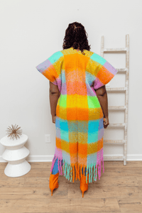 Rainbow Pop Poncho (One Size) - What A Diva Wears Boutique