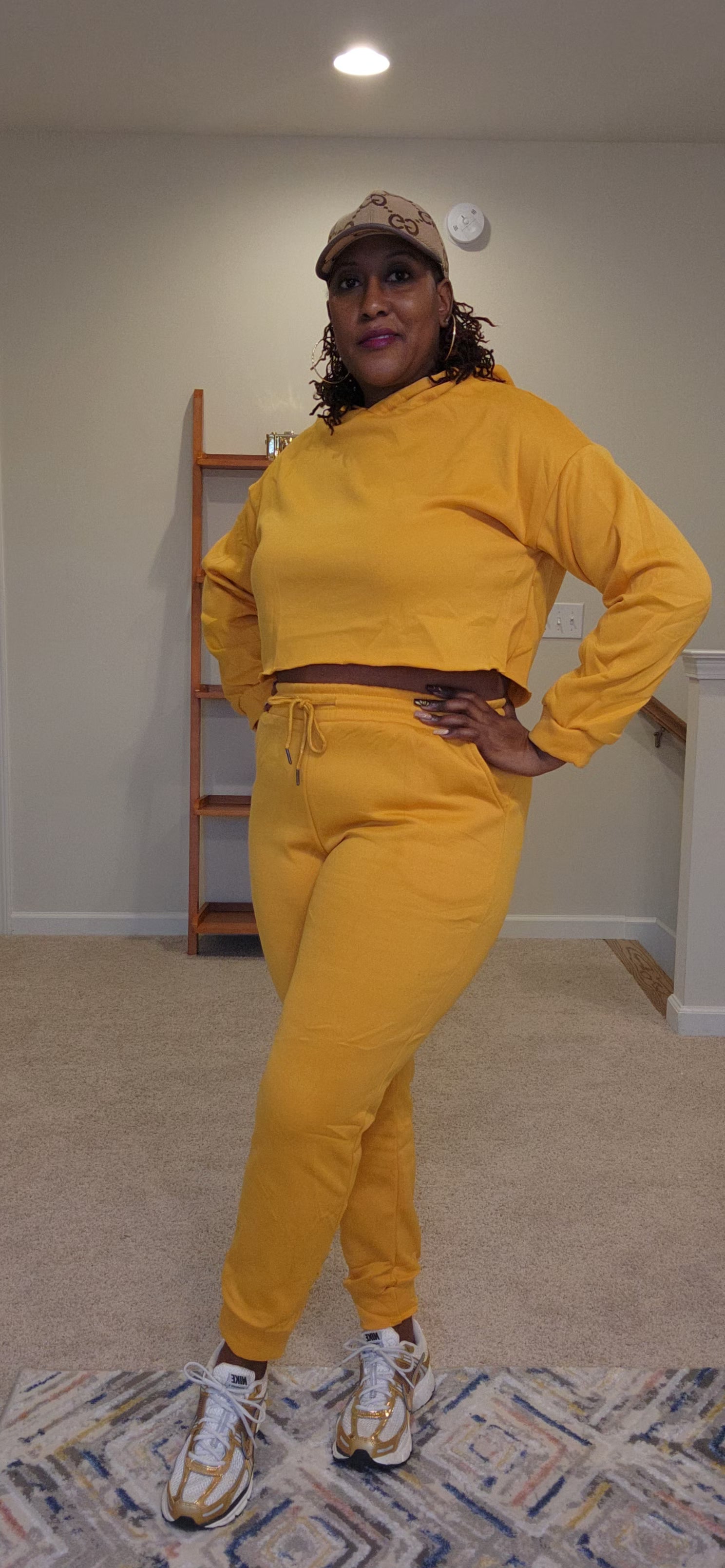 Cool Days Crop Hoodie Sweat Suit (Regular and Plus Sizes)