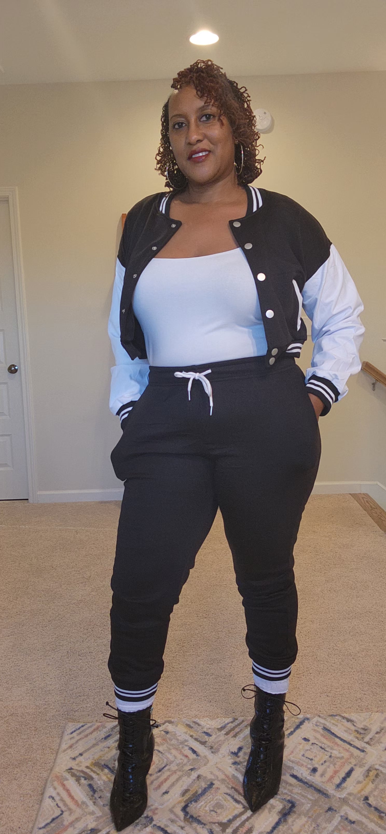 Letterman Jacket Jogger Set