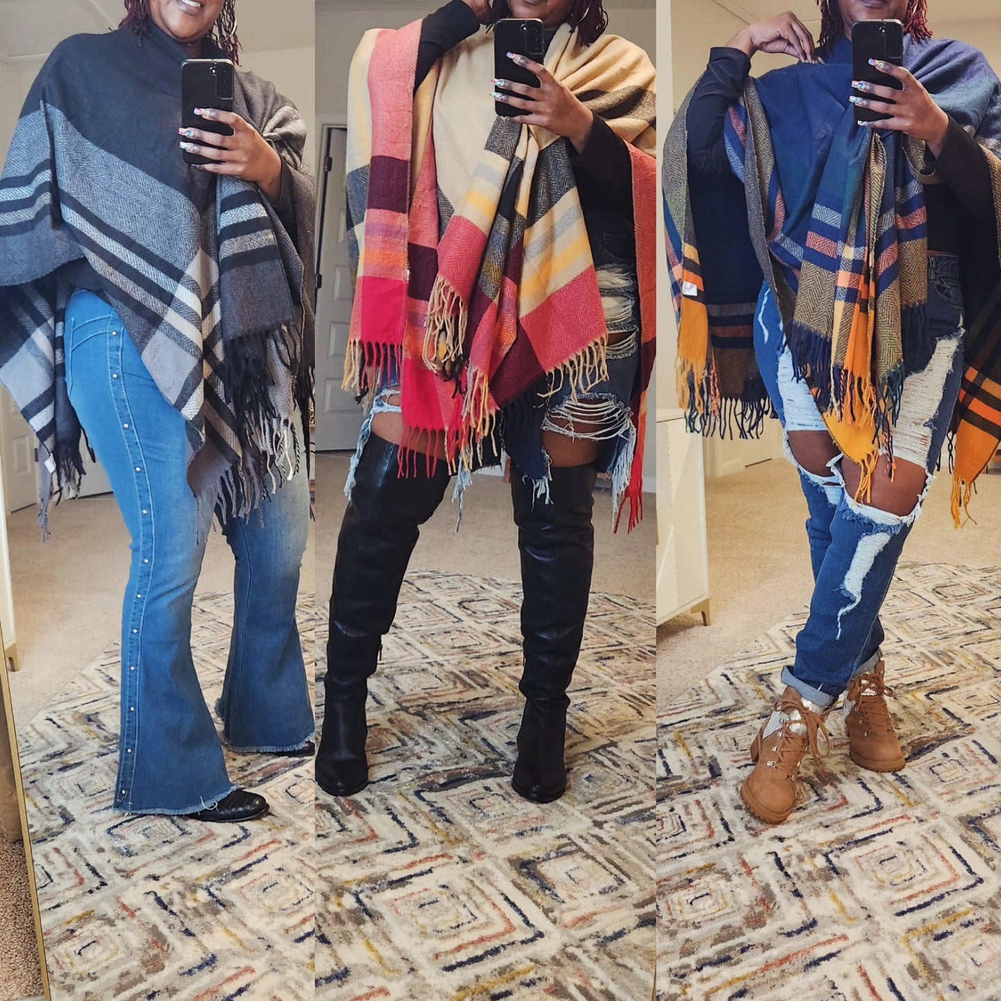 Cashmere Knitted Cape Cloak (OS)