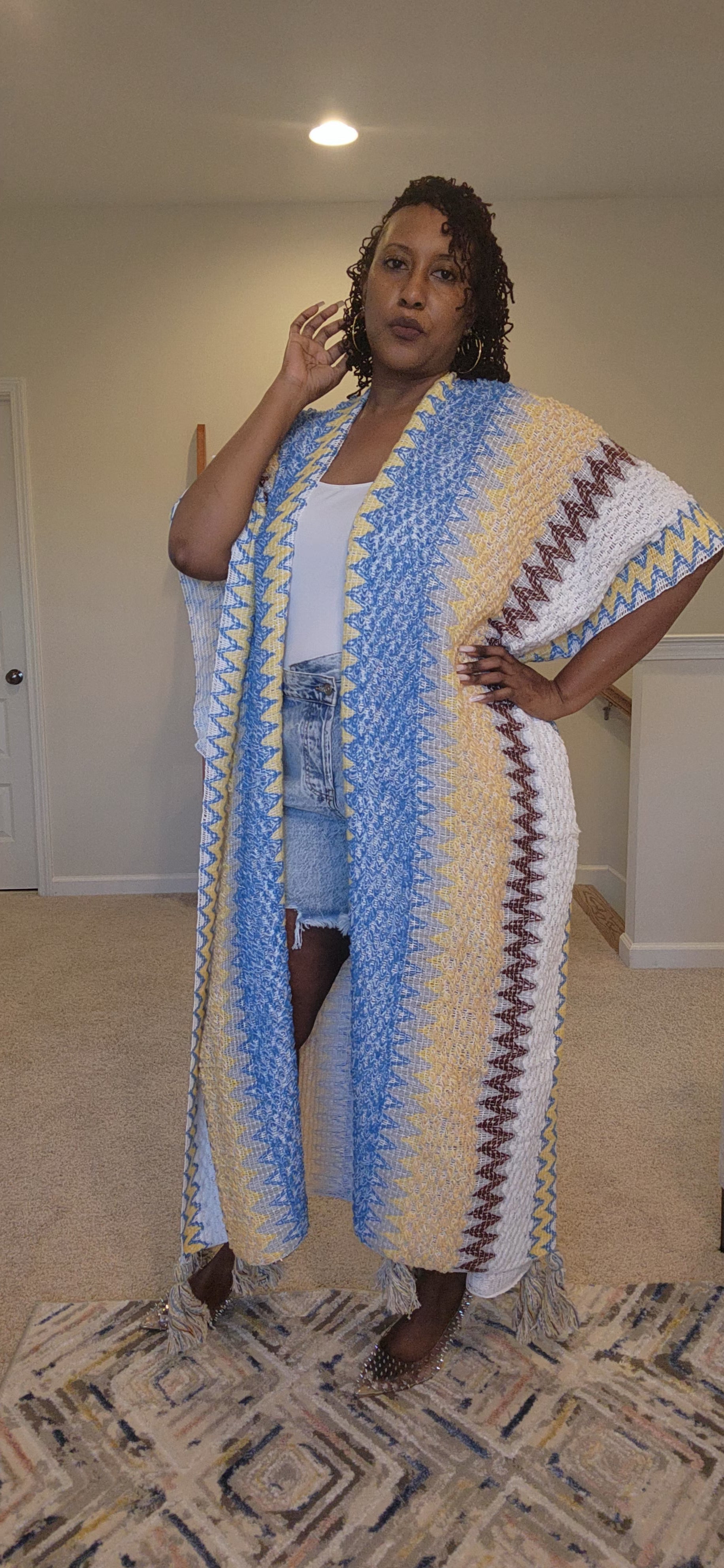 Cardigan Tassel Kimono (One Size)